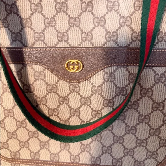 Gucci Beige and Brown Signature Tote - Picture 2 of 16